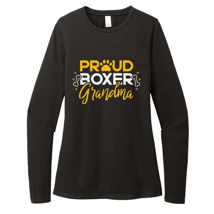 Boxer Dog Proud Grandma Granddog Boxer Breed Lovers Womens CVC Long Sleeve Shirt