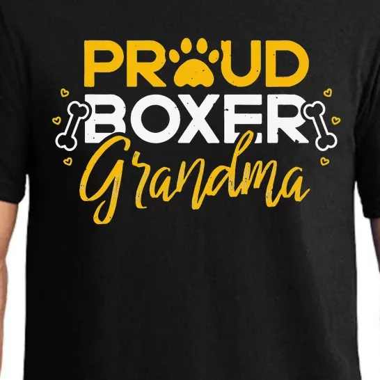 Boxer Dog Proud Grandma Granddog Boxer Breed Lovers Pajama Set