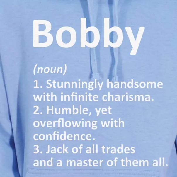 BOBBY Definition Personalized Name Funny Birthday Gift Idea Unisex Surf Hoodie