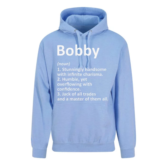 BOBBY Definition Personalized Name Funny Birthday Gift Idea Unisex Surf Hoodie