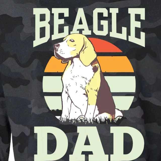 Beagle Dad Puppy Beagles Dog Lover Father Daddy Papa Cropped Pullover Crew