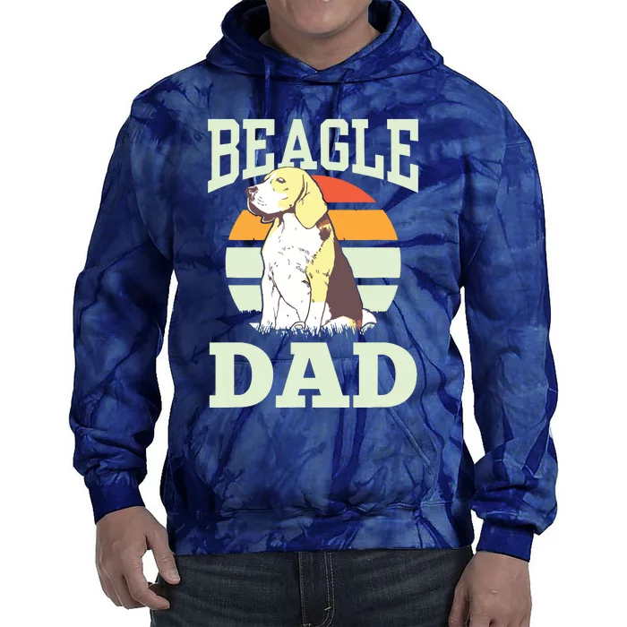 Beagle Dad Puppy Beagles Dog Lover Father Daddy Papa Tie Dye Hoodie