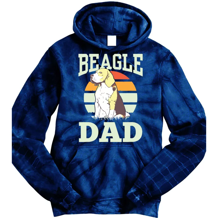 Beagle Dad Puppy Beagles Dog Lover Father Daddy Papa Tie Dye Hoodie