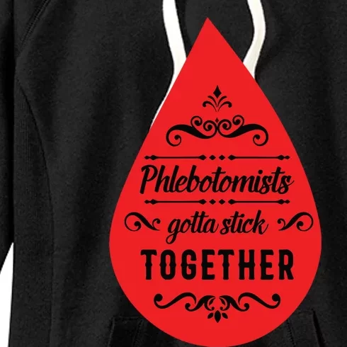 Blood Donor Phlebotomist Together Life Saver Syringe Gift Women's Fleece Hoodie