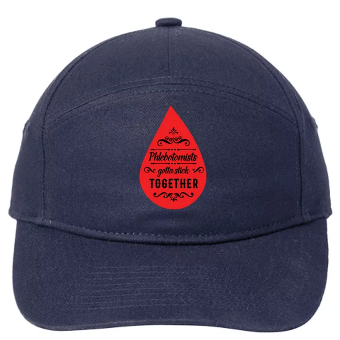 Blood Donor Phlebotomist Together Life Saver Syringe Gift 7-Panel Snapback Hat