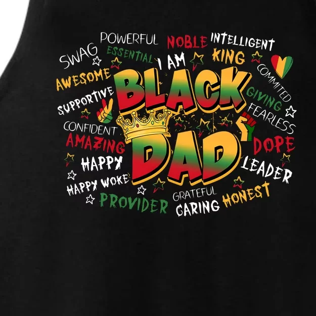 Black Dad Quote Juneteenth Black History Month Ladies Tri-Blend Wicking Tank