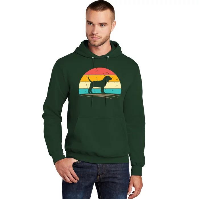 Beagle Dog Retro Vintage 70s Silhouette Breed Beagle Hoodie