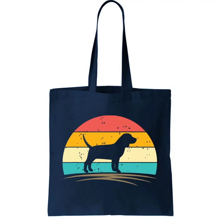 Beagle Dog Retro Vintage 70s Silhouette Breed Beagle Tote Bag