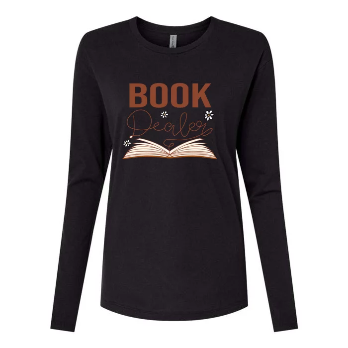 Book Dealer Reading Books Gift Cute Reading Womens Cotton Relaxed Long Sleeve T-Shirt