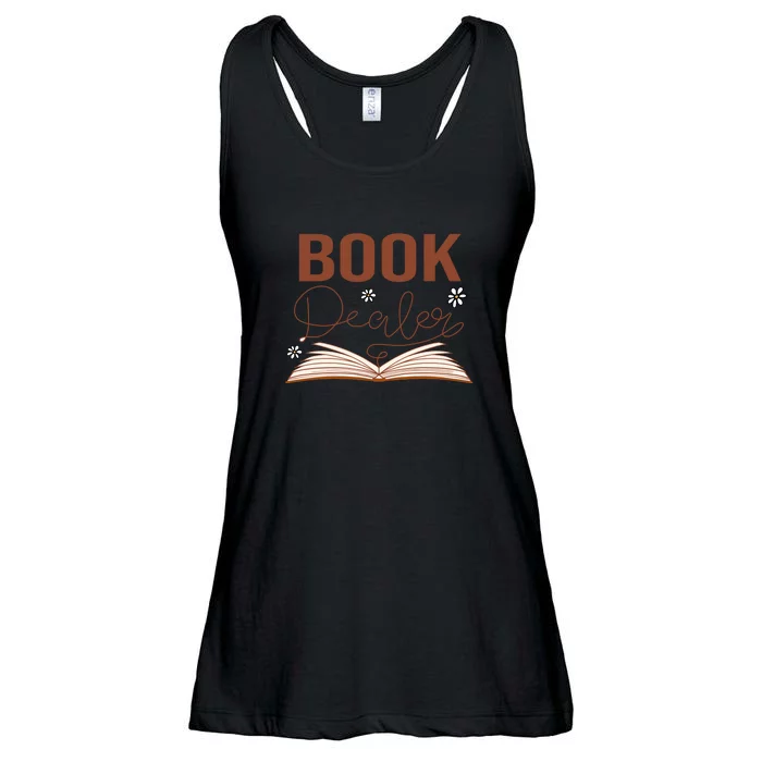 Book Dealer Reading Books Gift Cute Reading Ladies Essential Flowy Tank