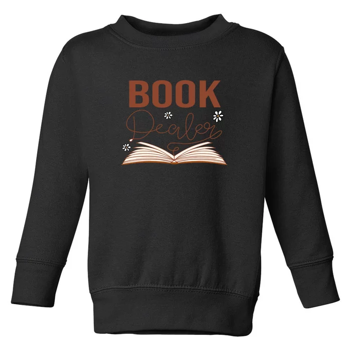 Book Dealer Reading Books Gift Cute Reading Toddler Sweatshirt