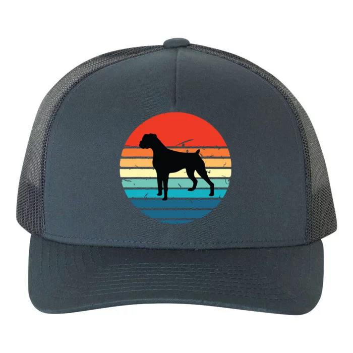 Boxer Dog Retro Vintage 70s 80s Silhouette Breed Gift Yupoong Adult 5-Panel Trucker Hat