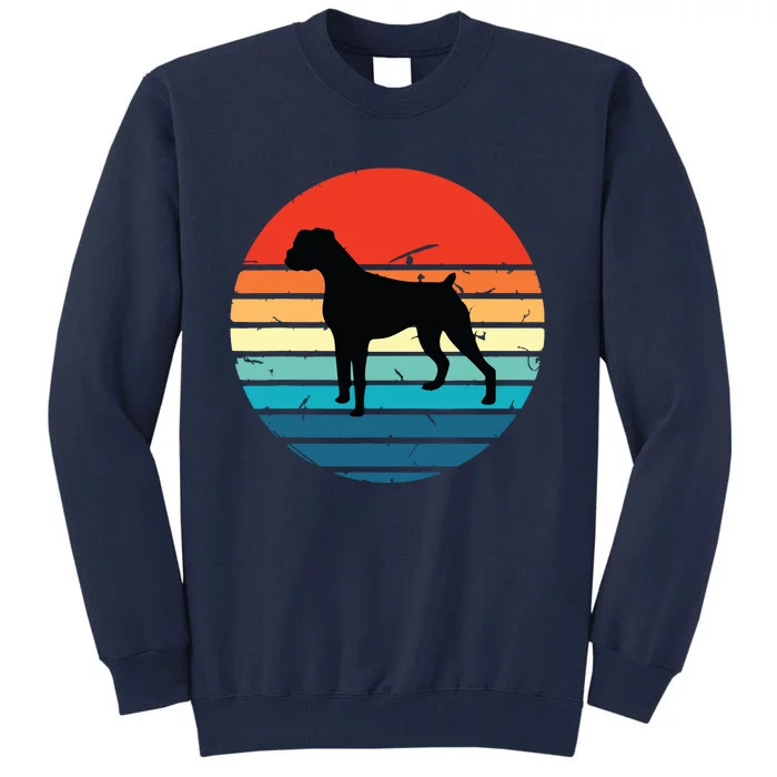 Boxer Dog Retro Vintage 70s 80s Silhouette Breed Gift Tall Sweatshirt