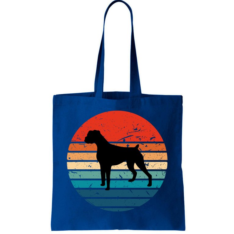 Boxer Dog Retro Vintage 70s 80s Silhouette Breed Gift Tote Bag