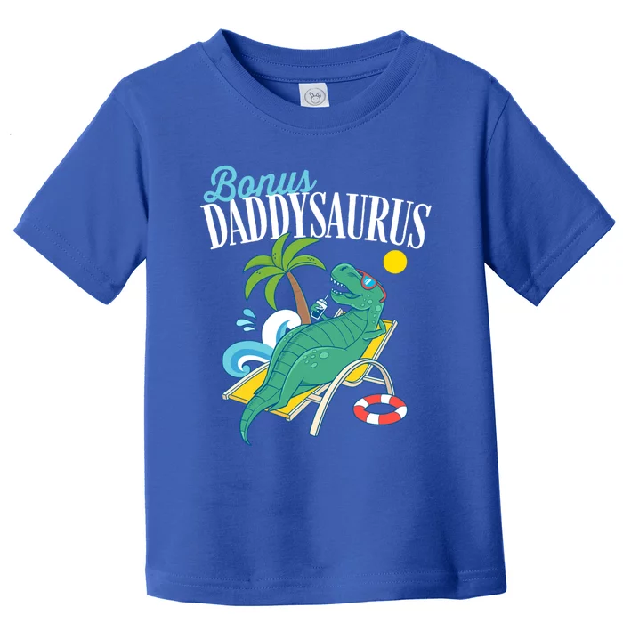 Bonus Daddysaurus Rex Funny Fathers Day Daddy Saurus Stepdad Gift Toddler T-Shirt