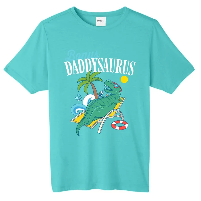 Bonus Daddysaurus Rex Funny Fathers Day Daddy Saurus Stepdad Gift ChromaSoft Performance T-Shirt