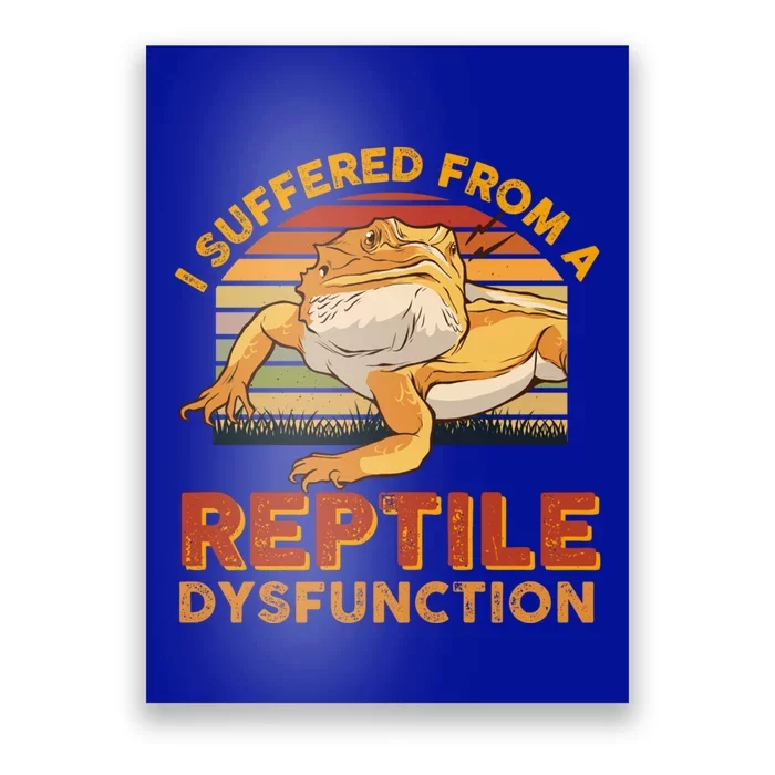 Bearded Dragon Retro Vintage Pogona Lizard Reptile Lover Cool Gift Poster