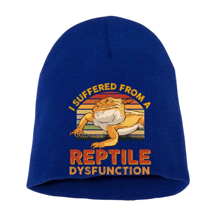 Bearded Dragon Retro Vintage Pogona Lizard Reptile Lover Cool Gift Short Acrylic Beanie