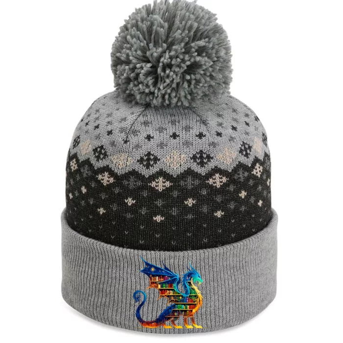 Book Dragon Reading Book Lover The Baniff Cuffed Pom Beanie