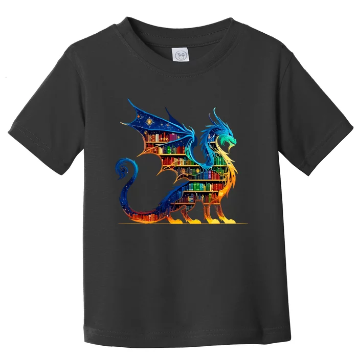 Book Dragon Reading Book Lover Toddler T-Shirt