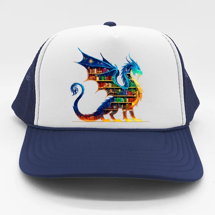 Book Dragon Reading Book Lover Trucker Hat