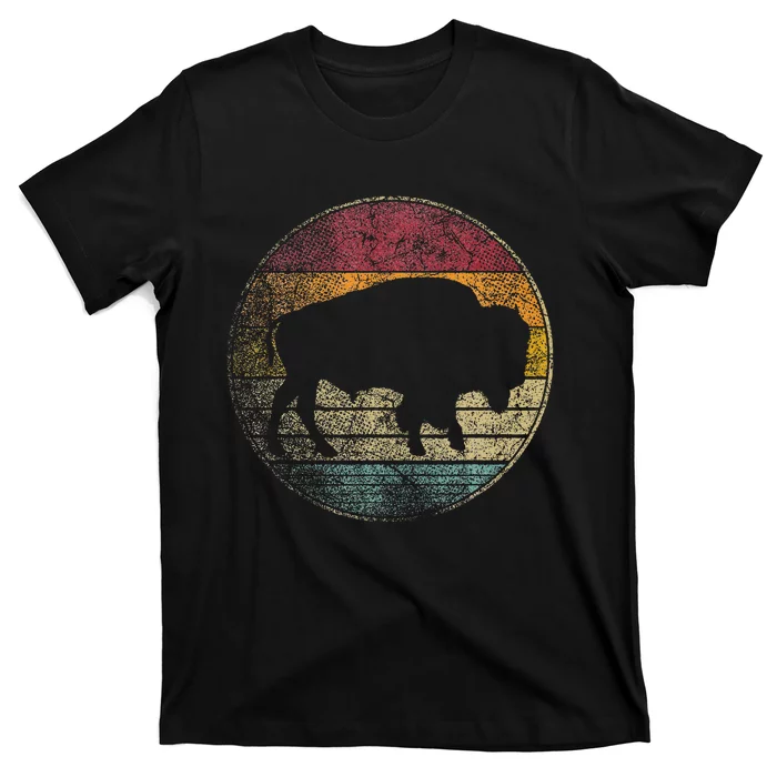 Buffalo Distressed Retro Bison Animal Lover T-Shirt