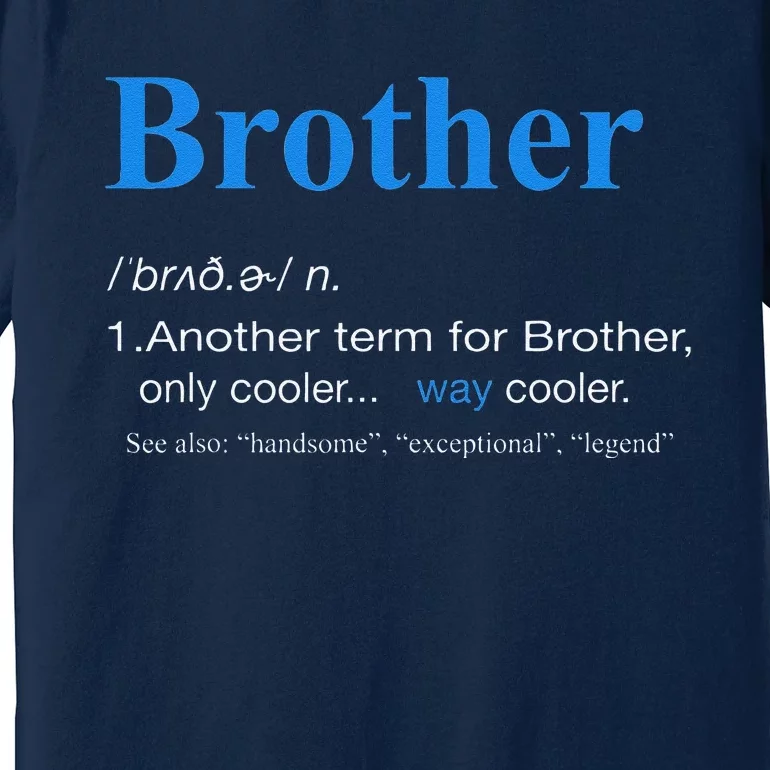 Brother Definition Retro Christmas Fathers Day Brother Premium T-Shirt