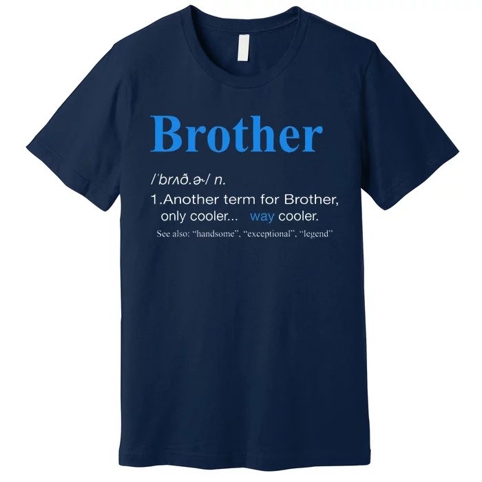 Brother Definition Retro Christmas Fathers Day Brother Premium T-Shirt