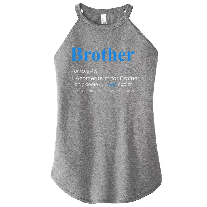 Brother Definition Retro Christmas Fathers Day Brother Women’s Perfect Tri Rocker Tank