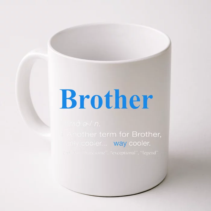 Brother Definition Retro Christmas Fathers Day Brother Front & Back Coffee Mug