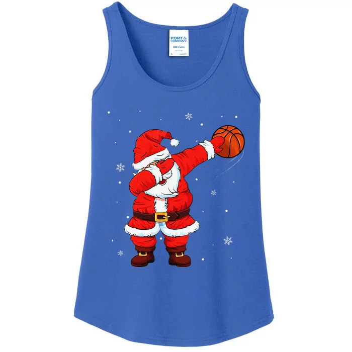 Basketball Dabbing Santa Funny Christmas Gifts For Ladies Essential Tank