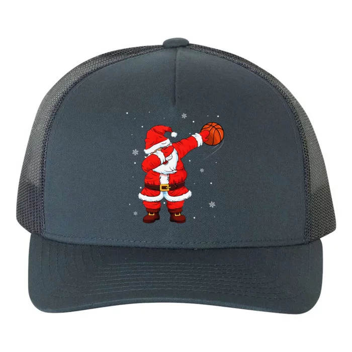 Basketball Dabbing Santa Funny Christmas Gifts For Yupoong Adult 5-Panel Trucker Hat