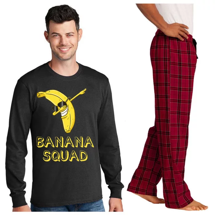 Banana Dabbing Sunglasses Smiling Face Fruit Lover Long Sleeve Pajama Set