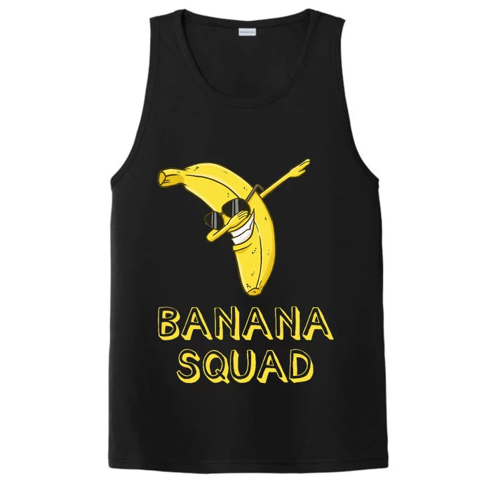 Banana Dabbing Sunglasses Smiling Face Fruit Lover Performance Tank