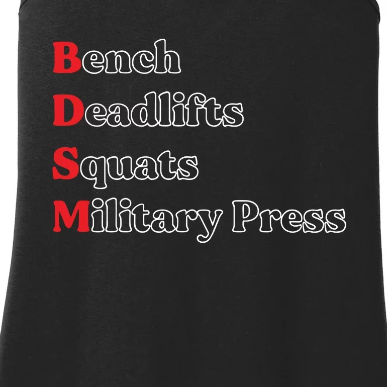 Bench Deadlifts Squats Military Press Ladies Essential Tank