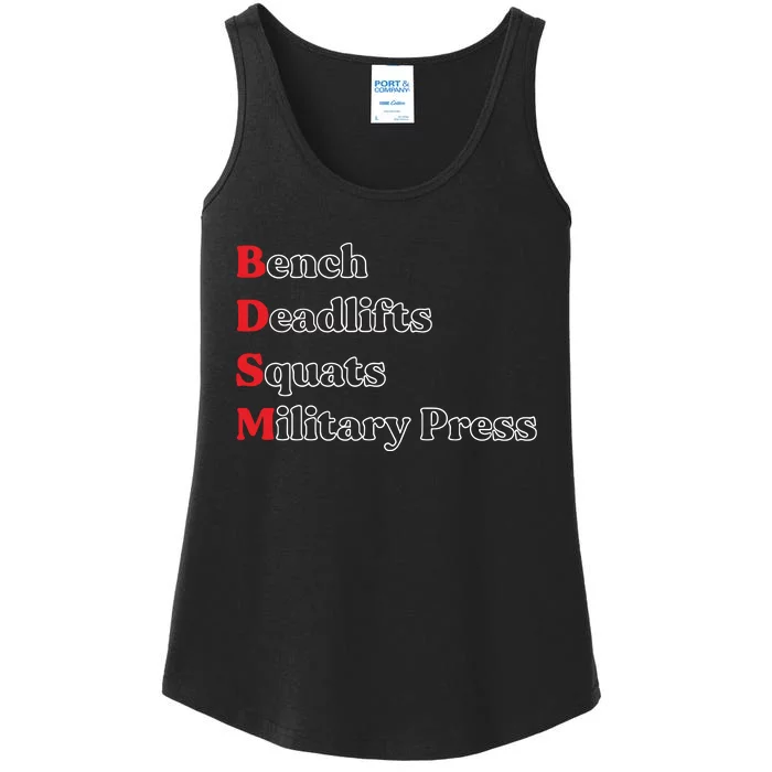 Bench Deadlifts Squats Military Press Ladies Essential Tank