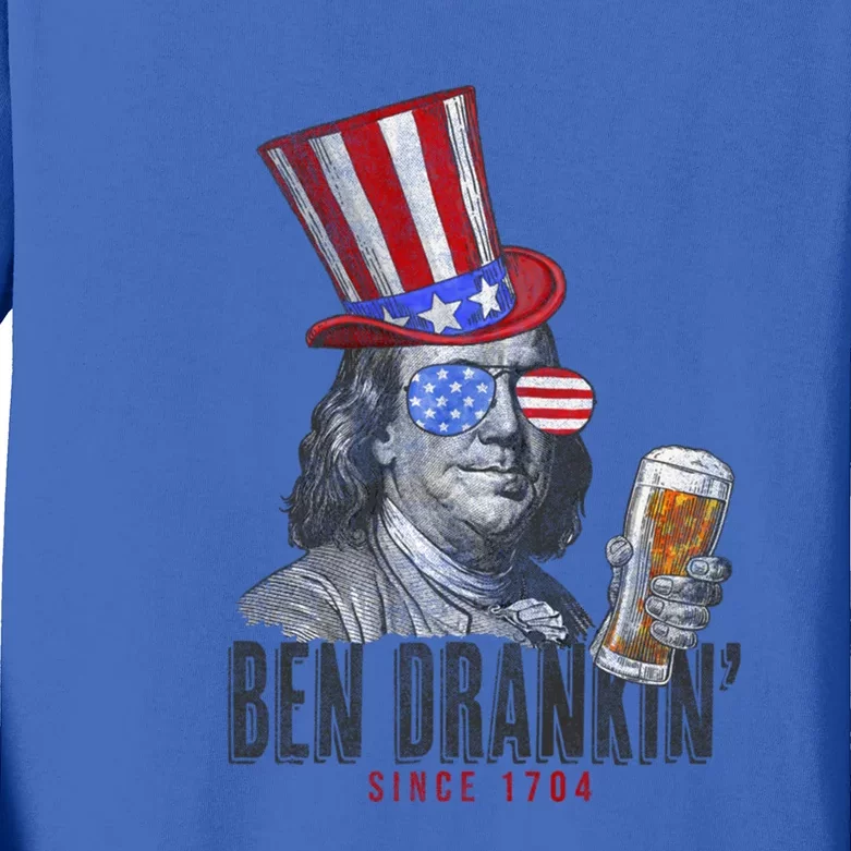 Ben Drankin Since 1704 Cute Gift Kids Long Sleeve Shirt