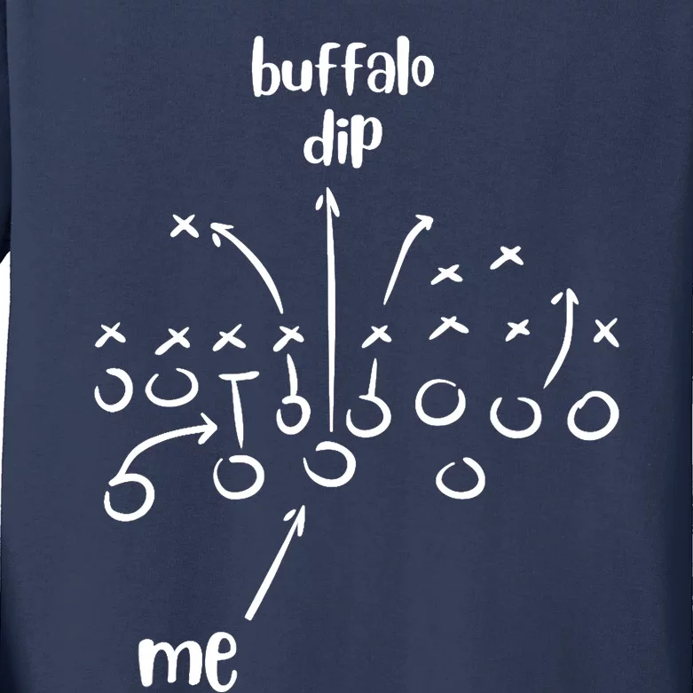 Buffalo Dip Super Funny Football For Women Sunday Kids Long Sleeve Shirt