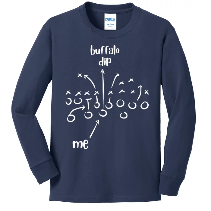 Buffalo Dip Super Funny Football For Women Sunday Kids Long Sleeve Shirt