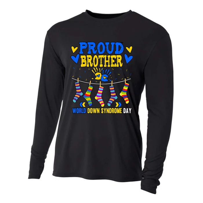 Brother Down Syndrome Awareness Cooling Performance Long Sleeve Crew