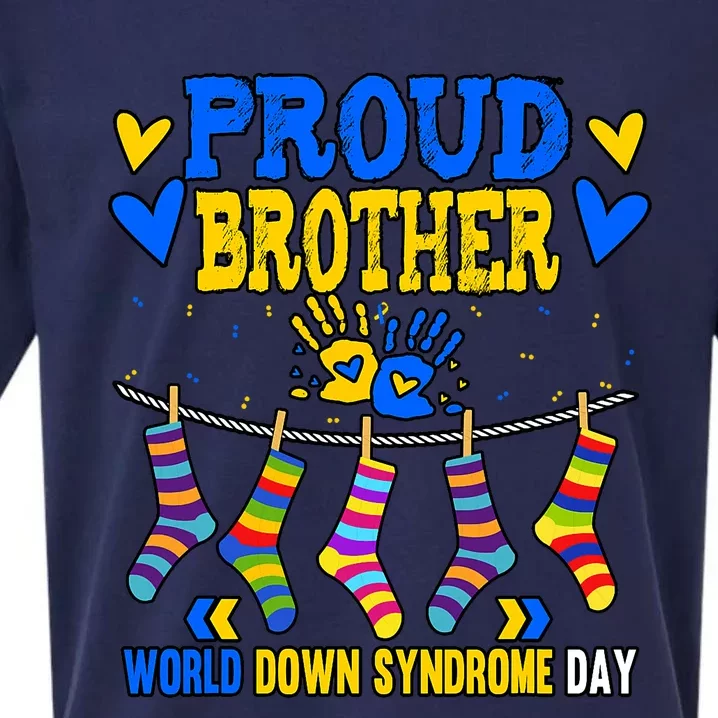 Brother Down Syndrome Awareness Sueded Cloud Jersey T-Shirt