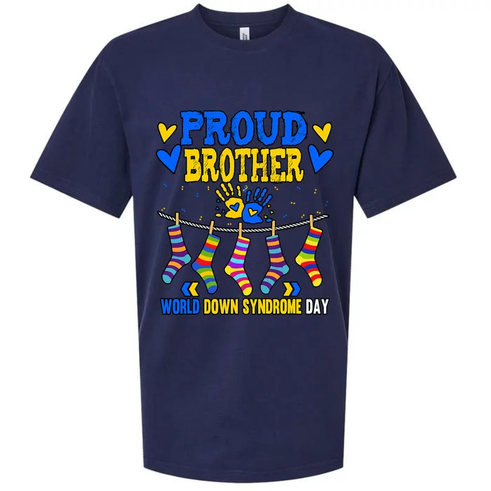 Brother Down Syndrome Awareness Sueded Cloud Jersey T-Shirt