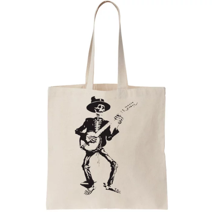 Banjo Dancing Skeleton Bluegrass Music Festival Tote Bag