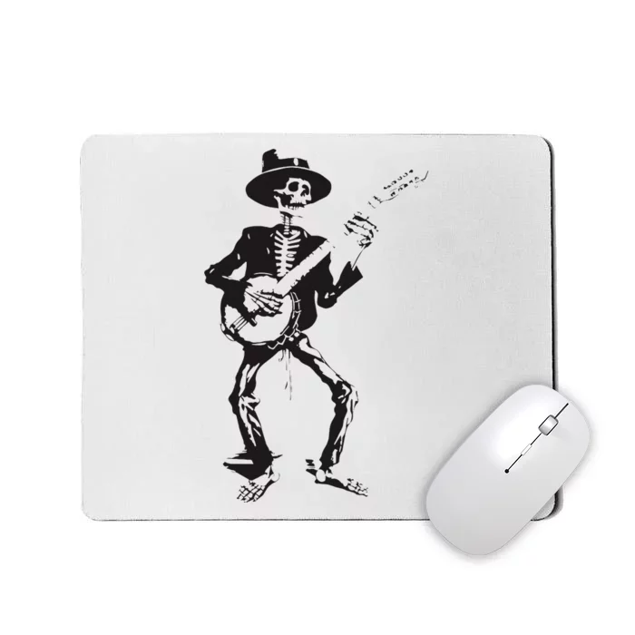 Banjo Dancing Skeleton Bluegrass Music Festival Mousepad