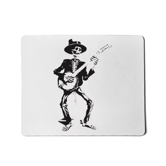 Banjo Dancing Skeleton Bluegrass Music Festival Mousepad