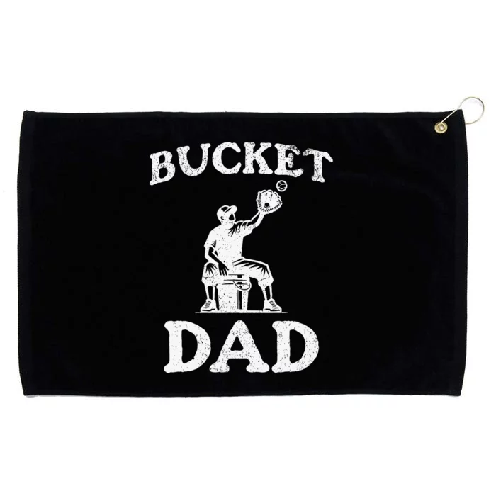 Bucket Dad Softball Dad Baseball Grommeted Golf Towel