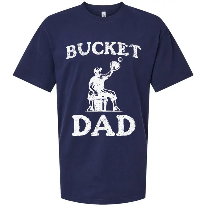 Bucket Dad Softball Dad Baseball Sueded Cloud Jersey T-Shirt