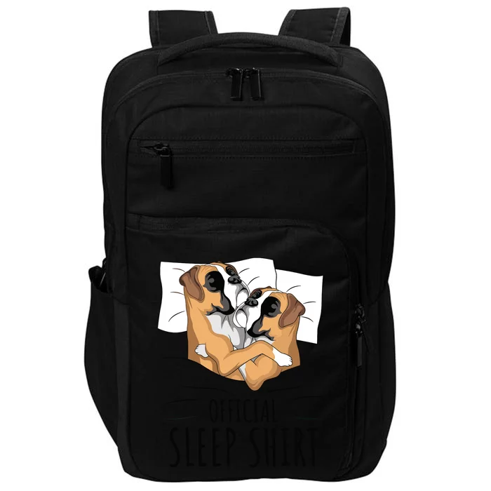 Boxer Dog Sleep Funny Impact Tech Backpack