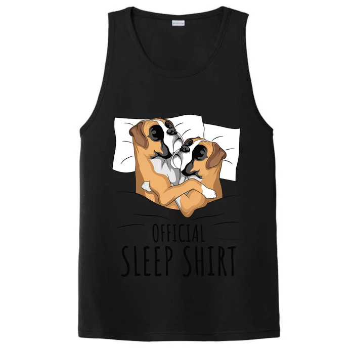 Boxer Dog Sleep Funny Performance Tank