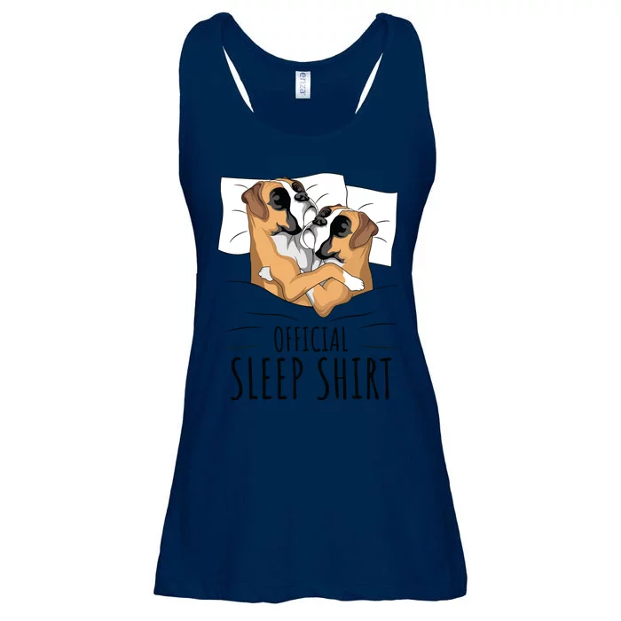 Boxer Dog Sleep Funny Ladies Essential Flowy Tank